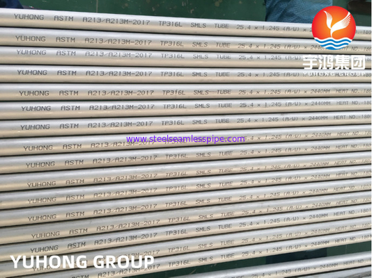 ASME SA213 TP316L (EN 10216-5) Rura bez szwu ze stali nierdzewnej Zastosuj do kotła