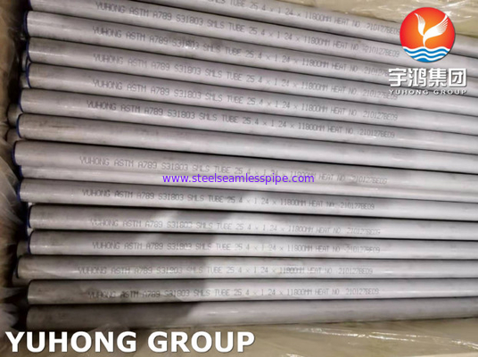 ASME A789 S31803 Bezszwowa rura 25,4 * 1,24 * 11800 MM Duplex Rury ze stali nierdzewnej